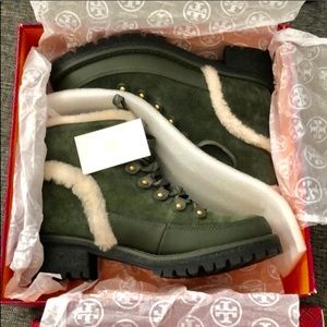 tory burch cooper genuine shearling boot